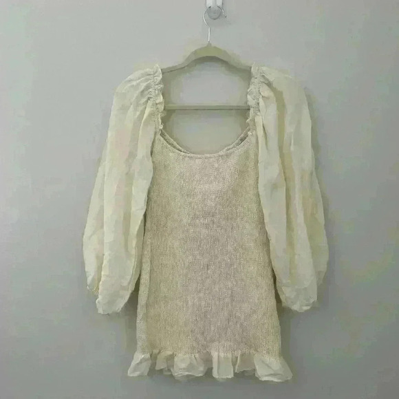 Mable smocked mini dress with cut out detail fairycore romantic cottagecore - Picture 6 of 6